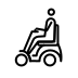 man in motorized wheelchair, dark skin tone